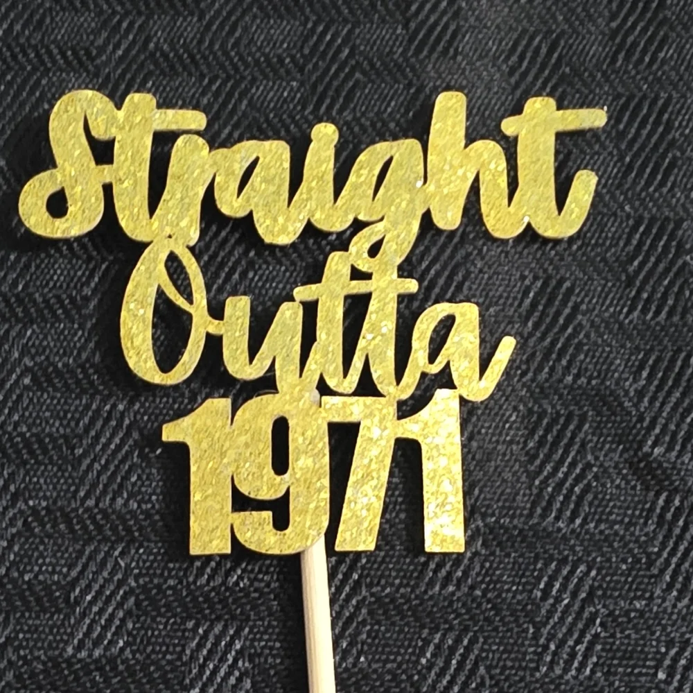 Gold Cake Topper Decoration